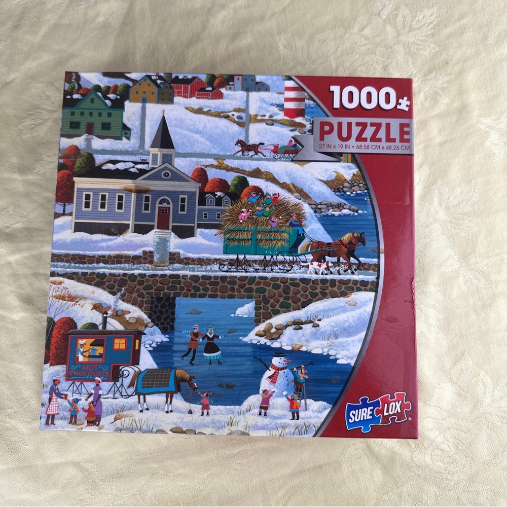 1000 Puzzle Pieces of Winter Family Fun By Sure Lox NWT